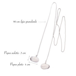 Rišamas pakabukas PUPOS su aukso daigeliais | sentiments.boutique